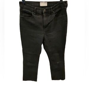Everlane Black Distressed Raw Edge Hem Denim Jeans Size 30 Regular